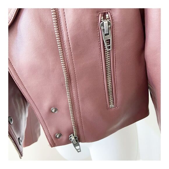 NWT Blank NYC Faux Leather Crop Moto Jacket size Small - Picture 6 of 12